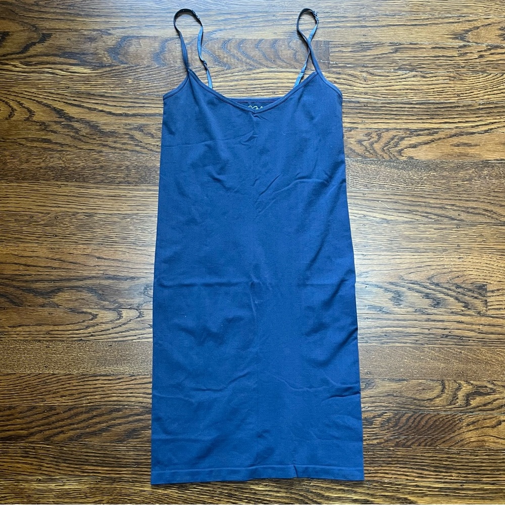 5/$15 MUST BUNDLE Free People Intimately Navy Blue Bodycon Seamless Slip Dress